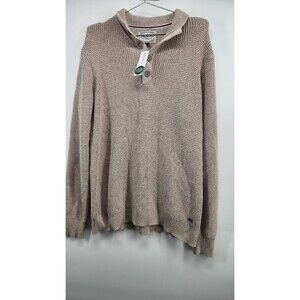 Flag & Anthem Men's Medium Off-White Denver Button Mock Sweater NWT